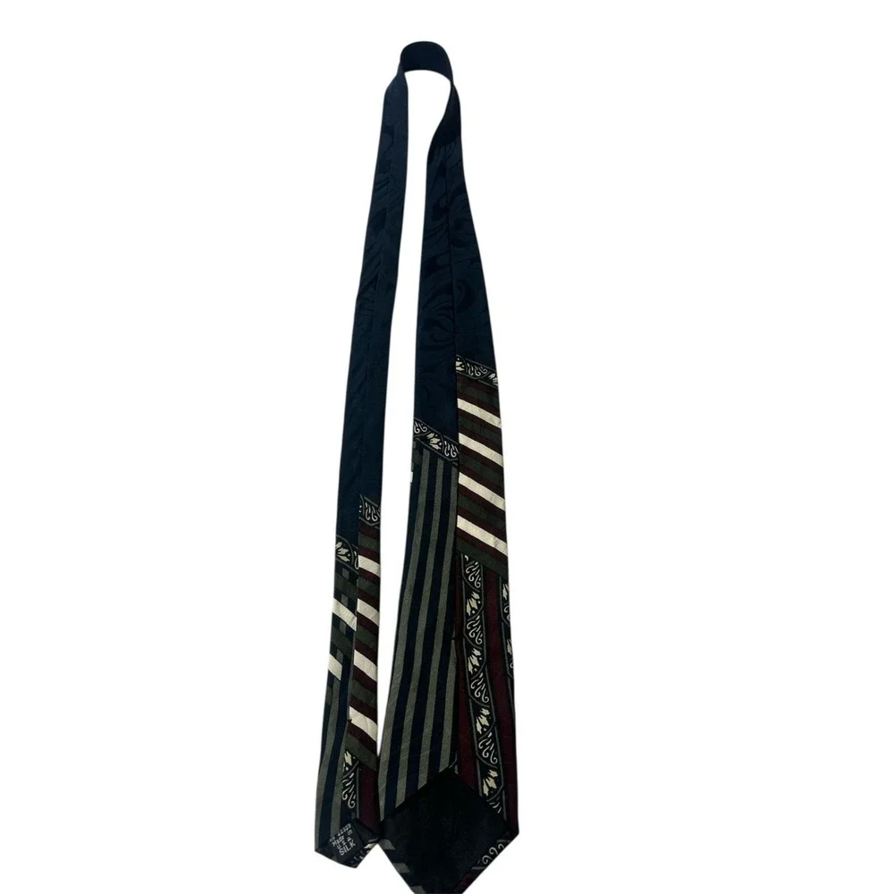 Vintage 100% Silk Tie Made in USA - Classic Ornamental Power Business‎ Necktie